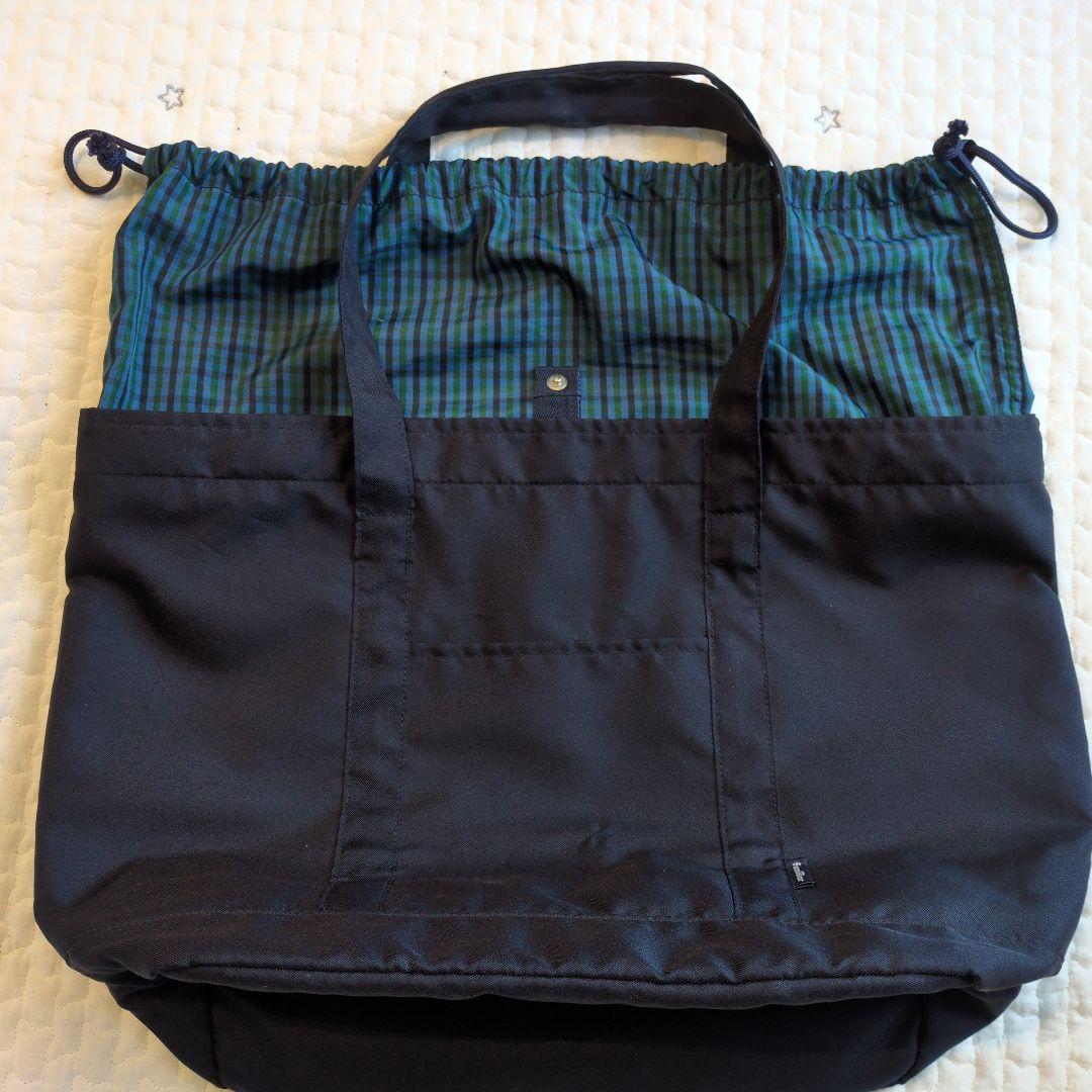 familiar マザーズバッグ ネイビー チェック柄
