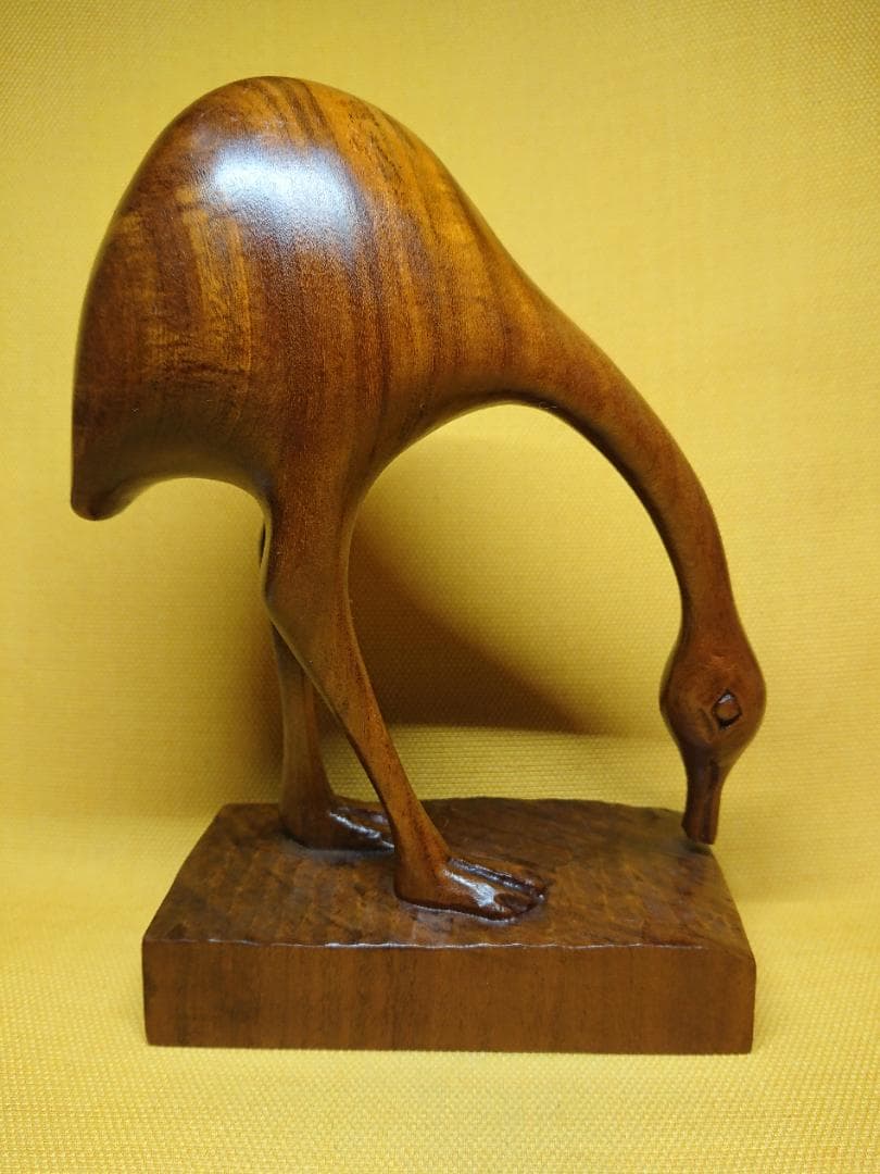 ビンテージ　とり　鳥　木彫　置物　インテリア　工芸品　美術品　A1005