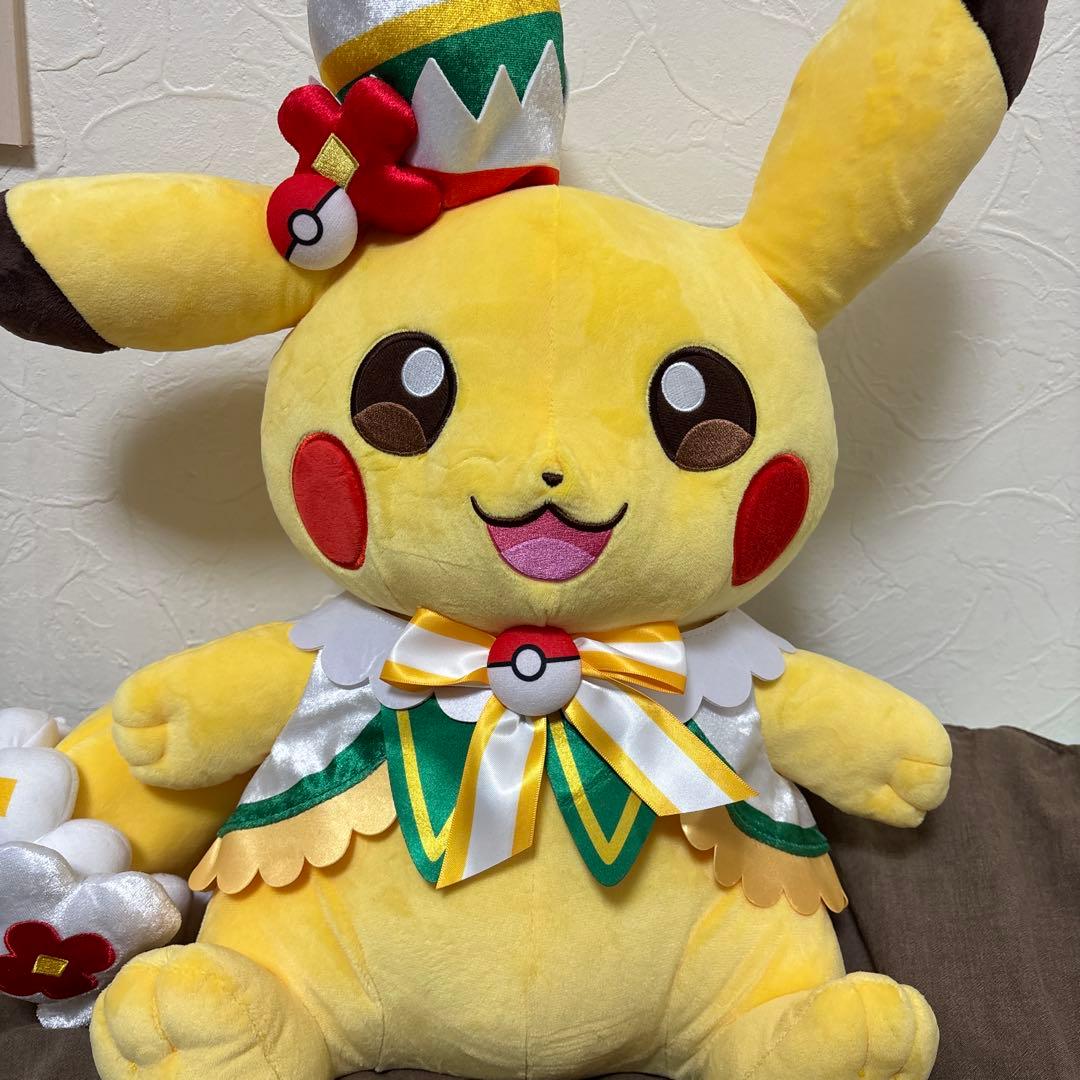 ポケパークカントー ピカチュウぬいぐるみ 特大 タグ付き