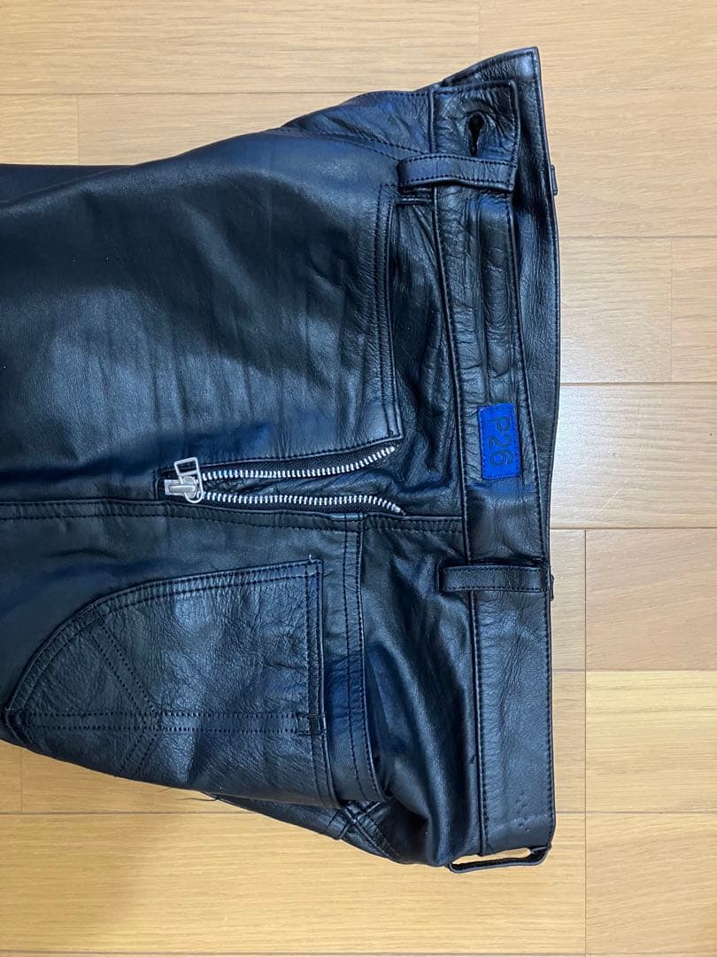 ジムズインTOKYO PUNKER ブラックレザー スリムパンツ