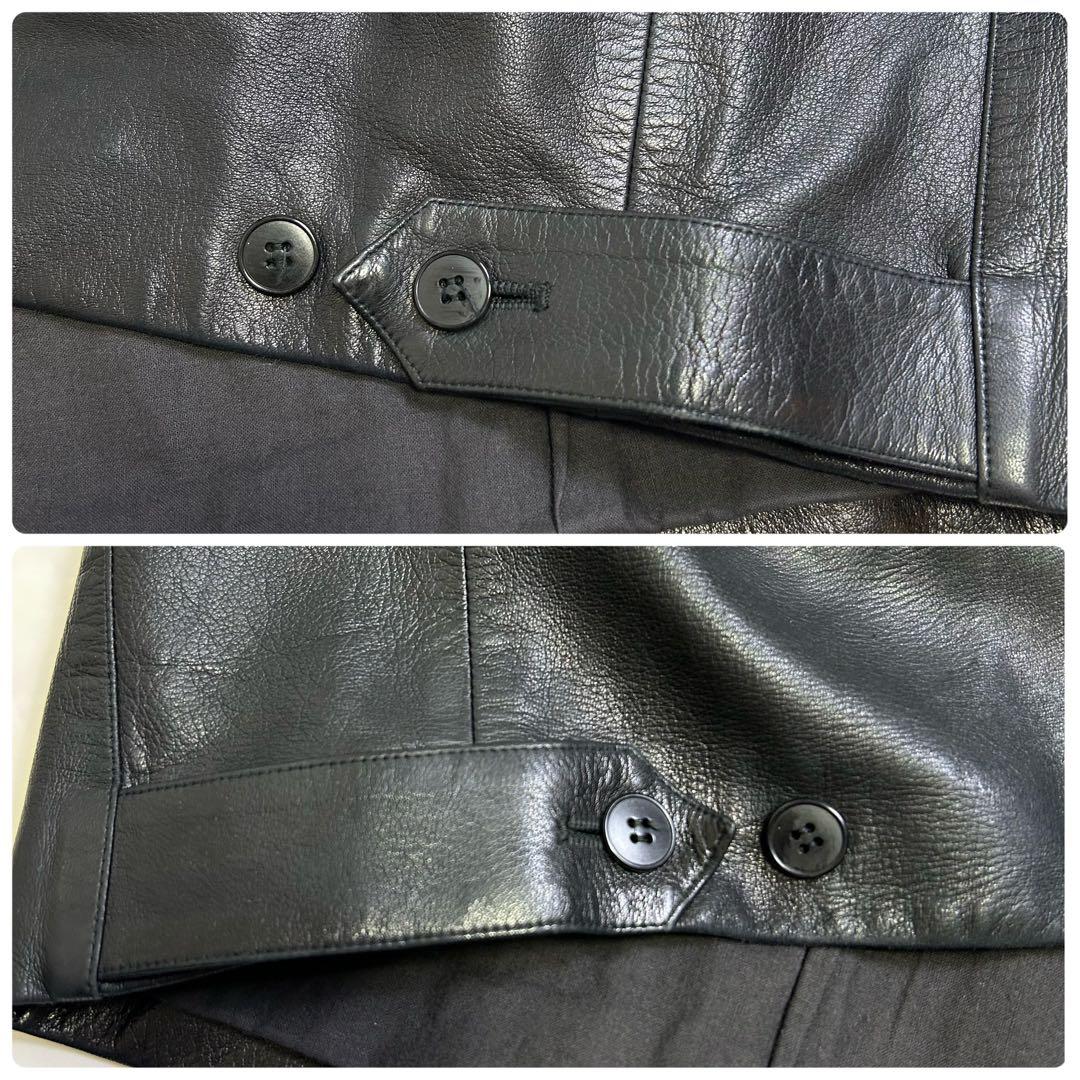 【90s】仏製 アニエスベーオム レザー ドリズラージャケット 黒 riri