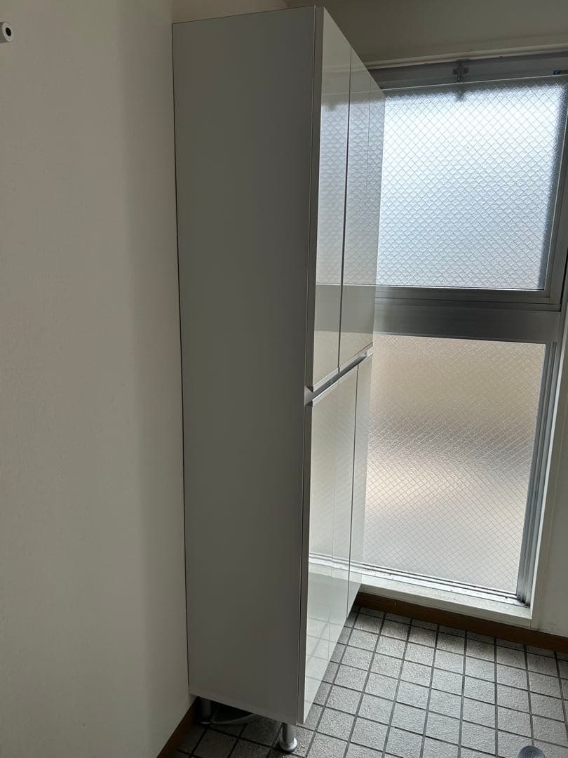 大川家具　シューズボックス　ハイタイプ　ホワイト　幅75cm