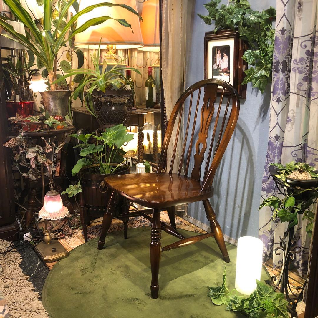 mikuroL 1キツツキマーク　ヴィンテージ ボーバックチェア