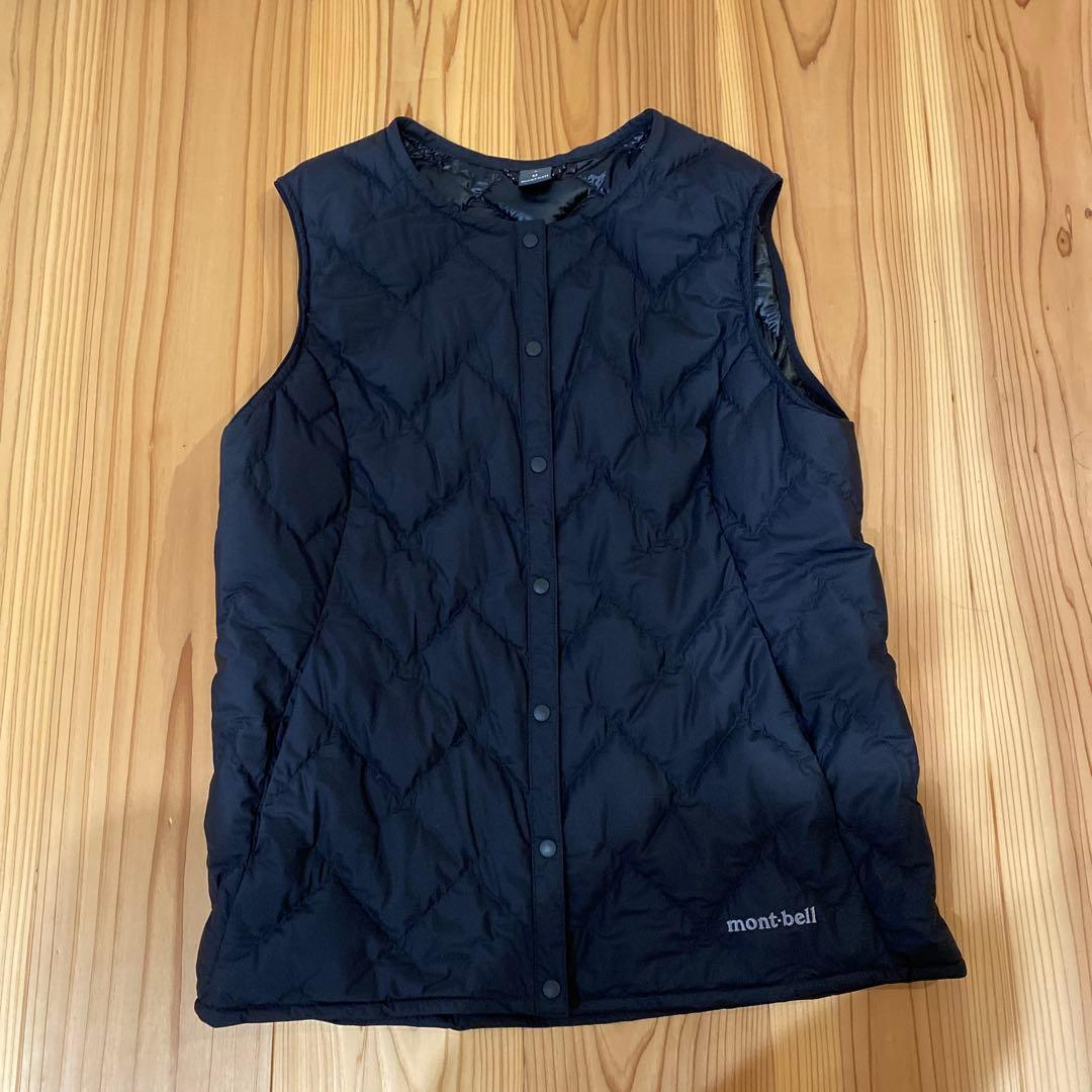 mont-bell ブラック キルティングベスト M