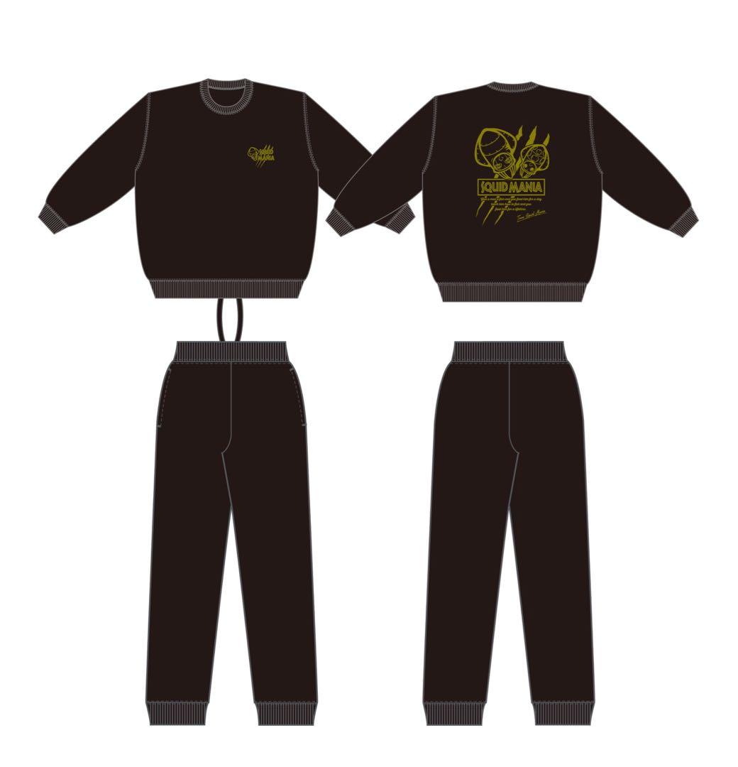 スクイッドマニア 裏起毛(上下セット) 黒金3L送料込み