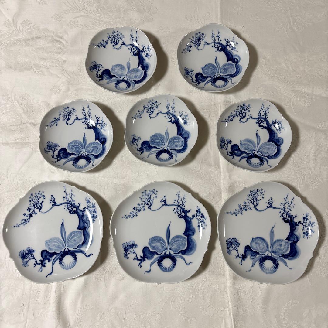 マイセン　ブルーオーキッド　プレート二種