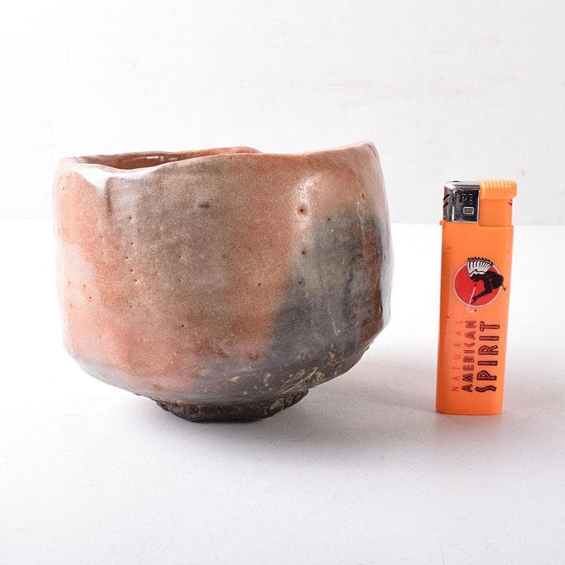 茶道具　楽吉佐衛門　赤楽茶碗　共箱　V　R8773