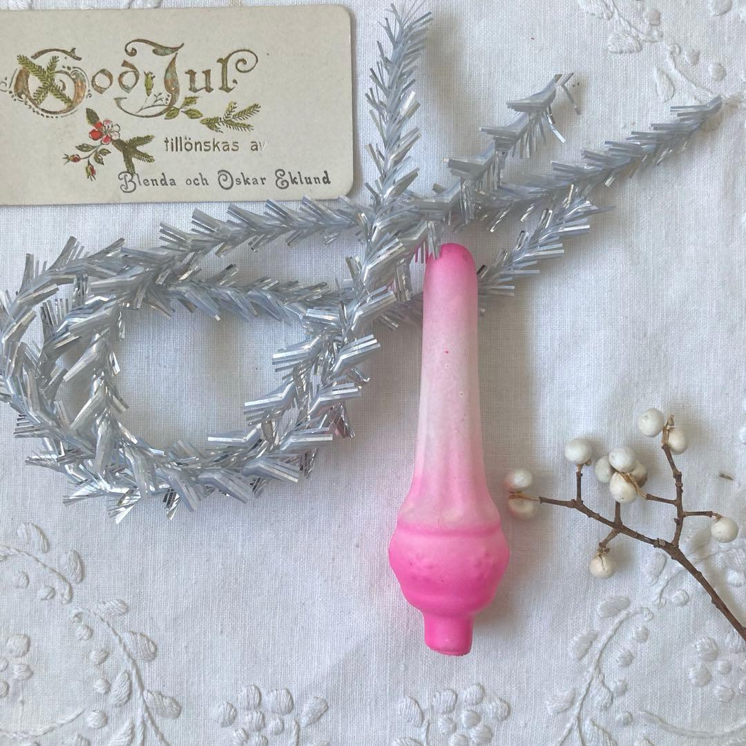 【B】クリスマスアンティーク　ミニチュアガラスオーナメント等箱入り43個セット！