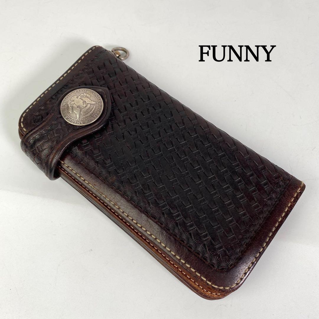 FUNNY　ライダーウォレット　バスケット　長財布　コンチョ