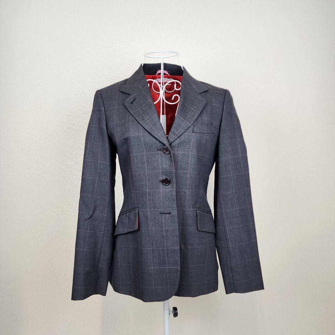 Paul Smith ポールスミス セットアップ スーツ パンツ グレー 裏地赤