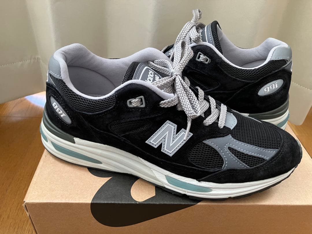 【美品】New Balance 991 v2 ブラック 25.5cm