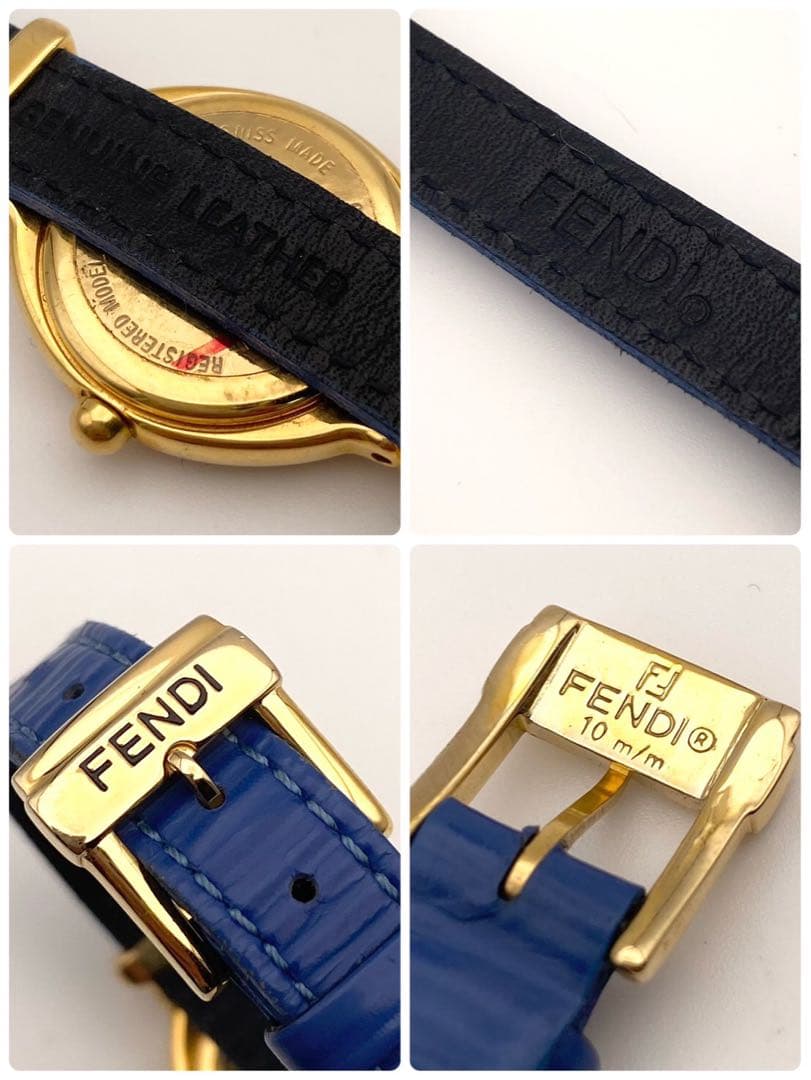 【稼働品】FENDI カメレオン　チェンジベルト 6本　クォーツ 腕時計