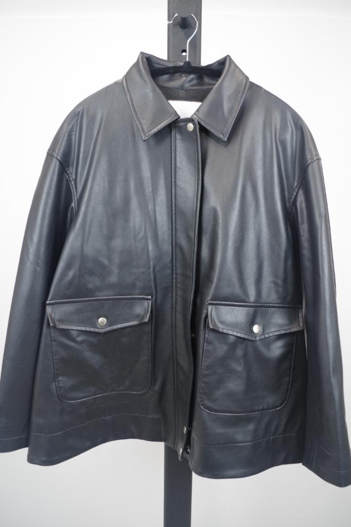 POCO☆❗️AP STUDIO レザー風ジャケット 黒❁0114