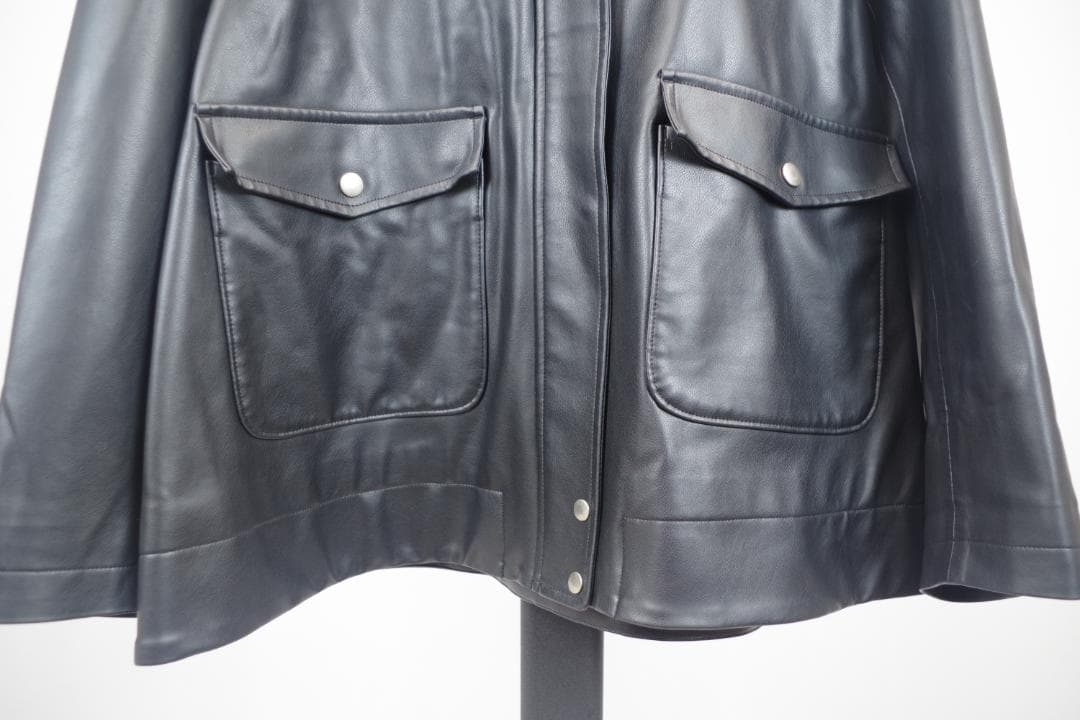 POCO☆❗️AP STUDIO レザー風ジャケット 黒❁0114