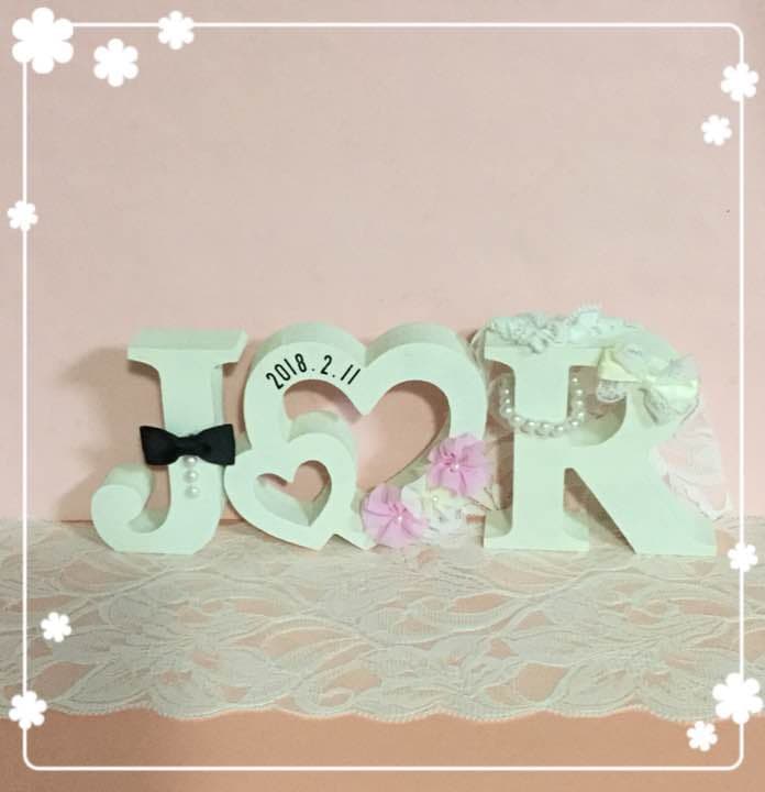 りいな様確認用♡ウエディングバージョン・イニシャルオブジェ