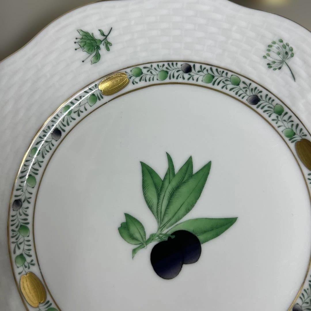 美品Herend HA 517 中皿 19cm 金彩 ヘレンドアピシウスのハーブ