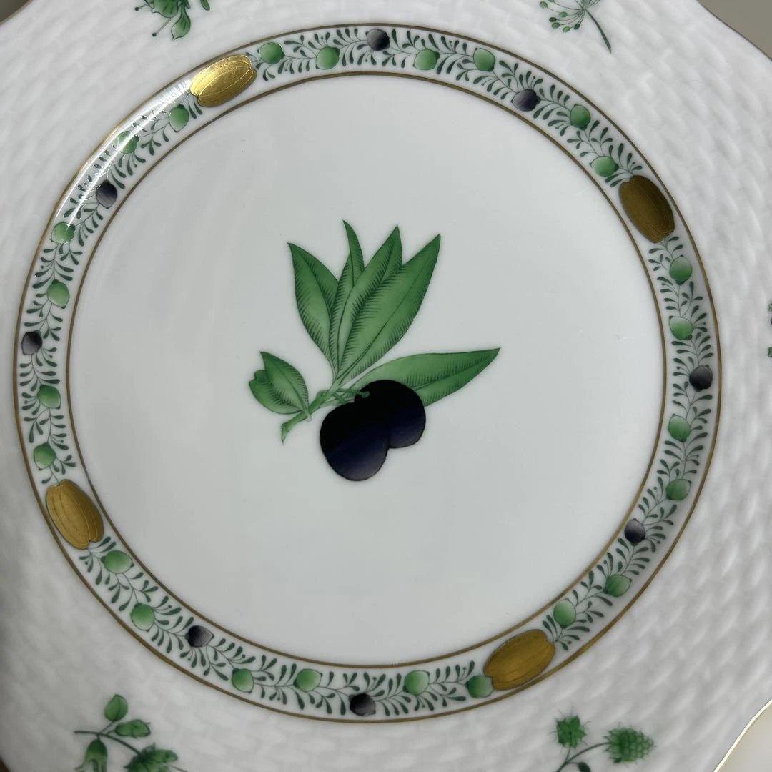 美品Herend HA 517 中皿 19cm 金彩 ヘレンドアピシウスのハーブ
