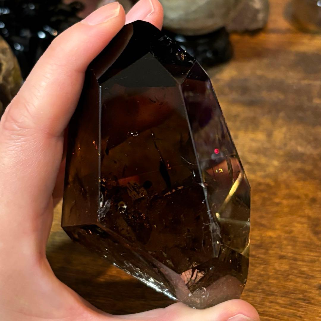 虹入り高品質スモーキークォーツ＊フリーフォーム＊天然石パワーストーン