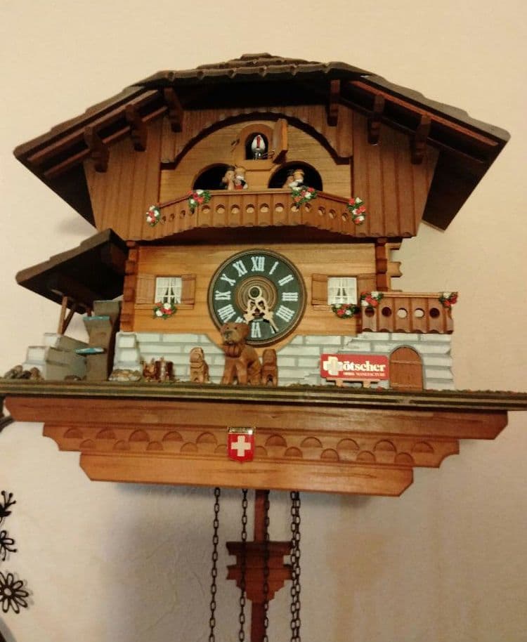 スイス製❥木製手作りククー時計 ❥直接手渡し限定