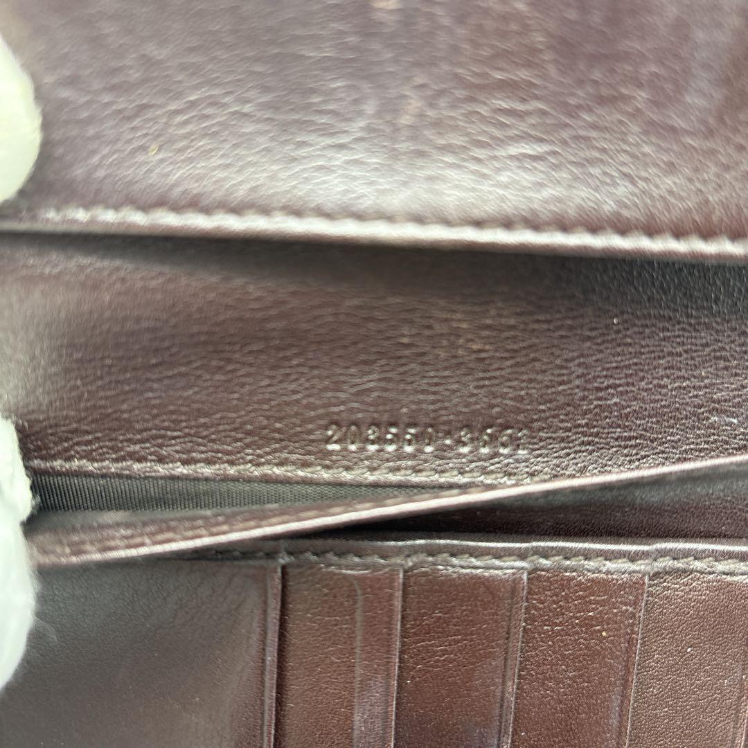 Gucci シマ　GGパターン　エンボス長財布