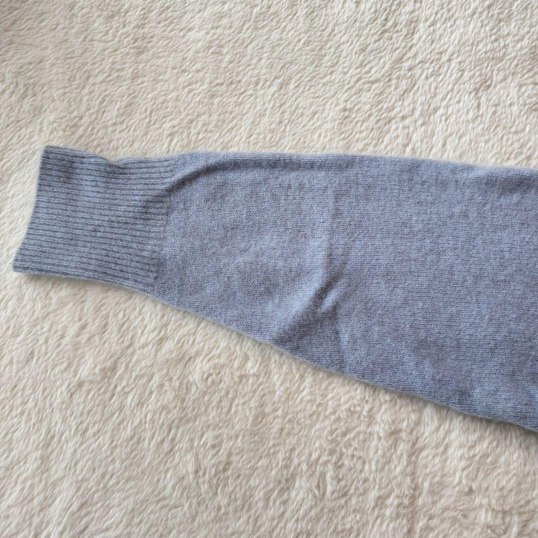 24AW SLOBE IENA フォックスウールカシミヤプルオーバー ブルー