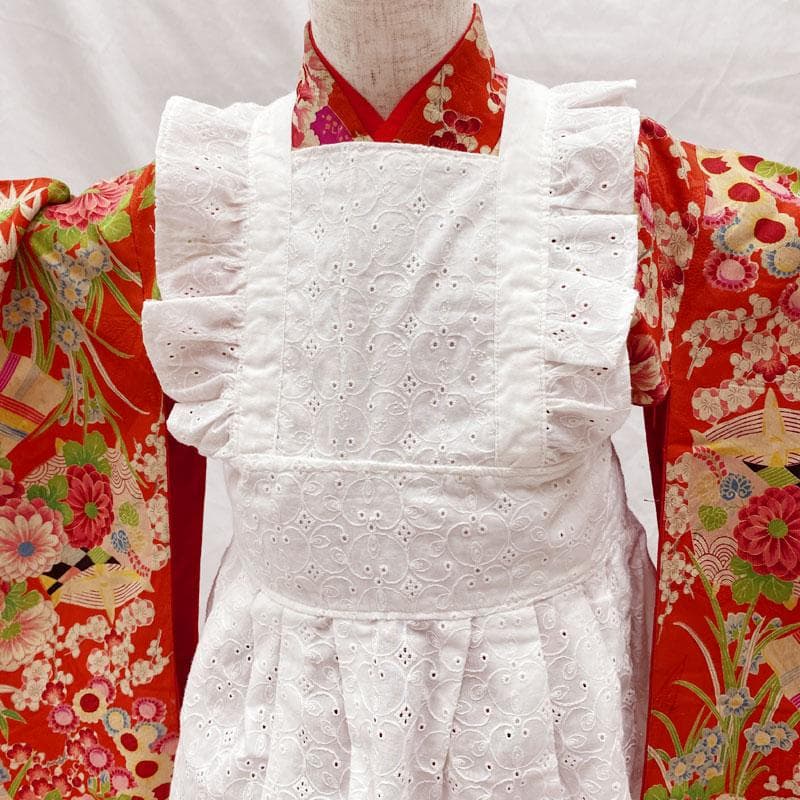 509ag19◎七五三 三歳 女の子 アンティーク着物のみ レトロ 濃緋色◎