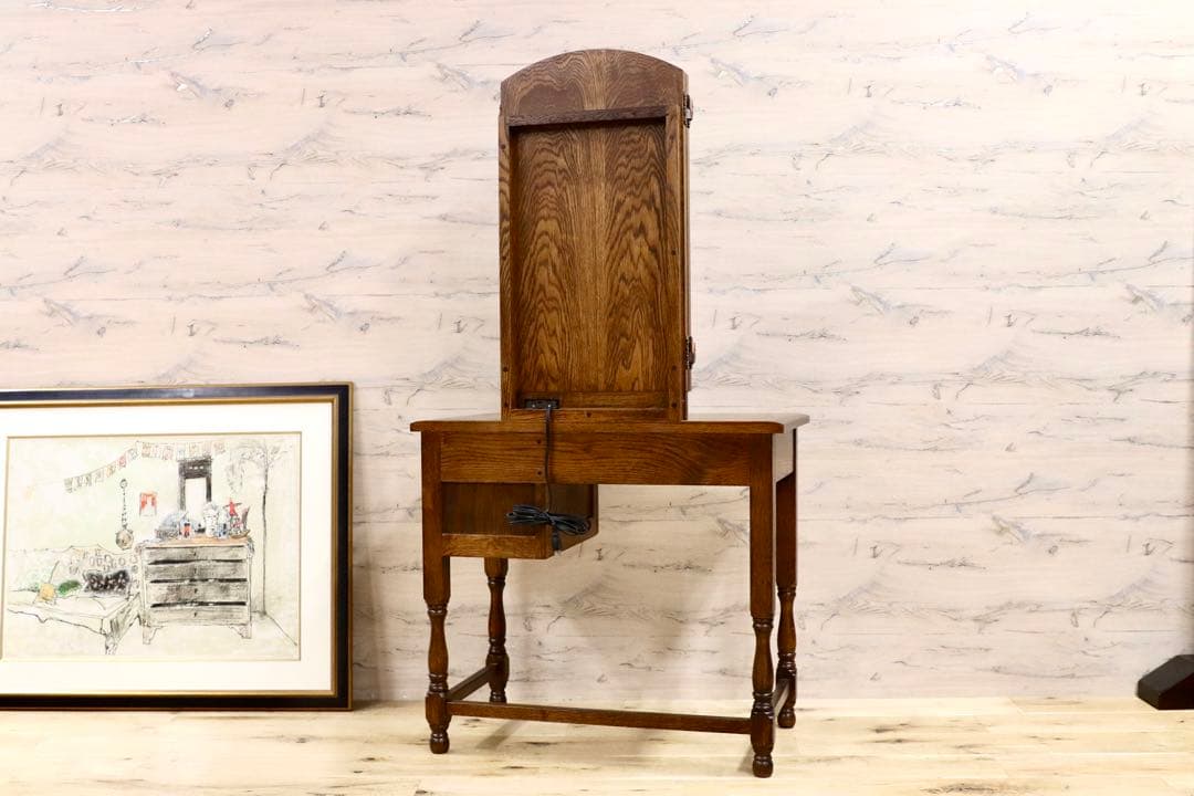 GMGH441○山室家具 旭川家具 エスポアール ドレッサー 鏡台 化粧台 三面