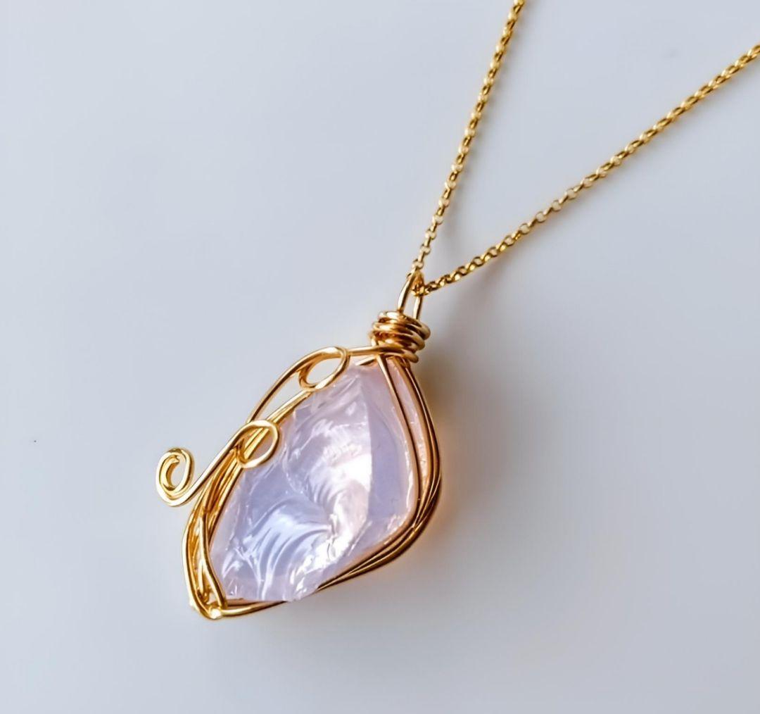 Kgf14 希少 アンダラクリスタル エンジェルオーロ ピンク 原石