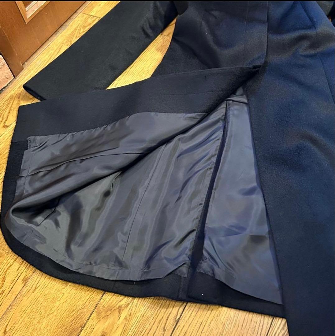 L'hiver ブラックロングコート 40M（カシミヤ100%）