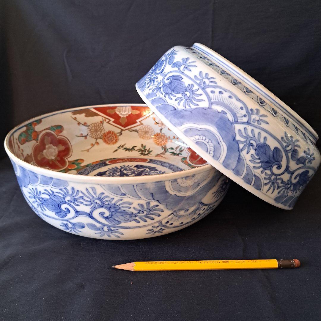 「BIG-SIZE ボウル」 (直径26cm .22cm)2客セット 骨董