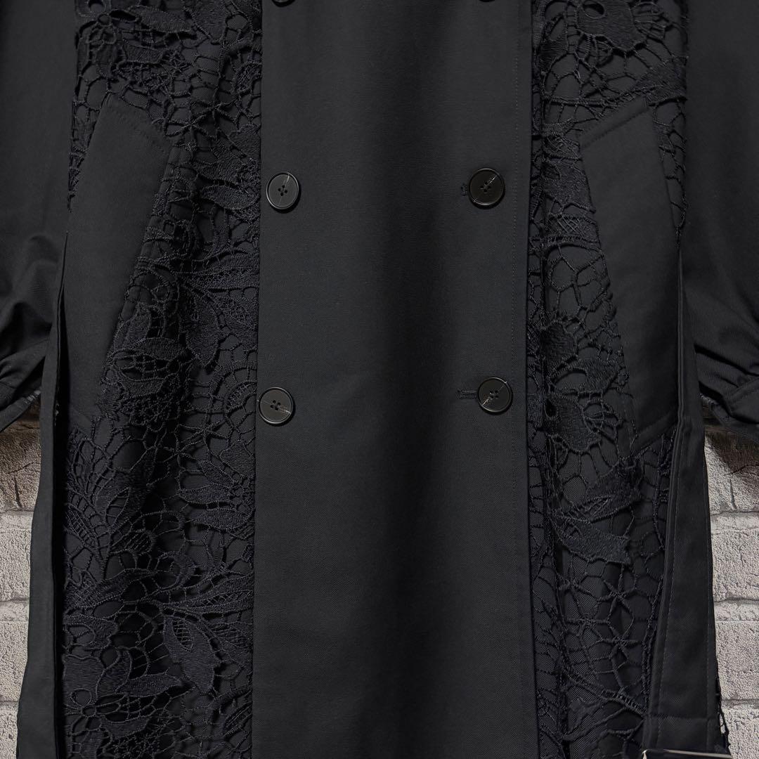 【美品】HARE　レースキリカエトレンチコート　ブラック　ベルト付