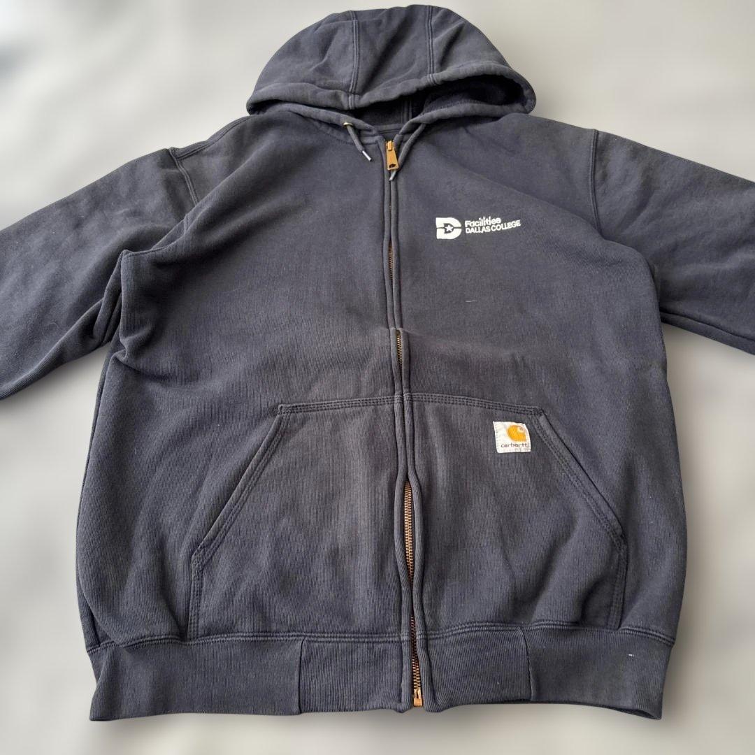 CARHARTT　カレッジ刺繍ロゴ　フルジップパーカー　　M