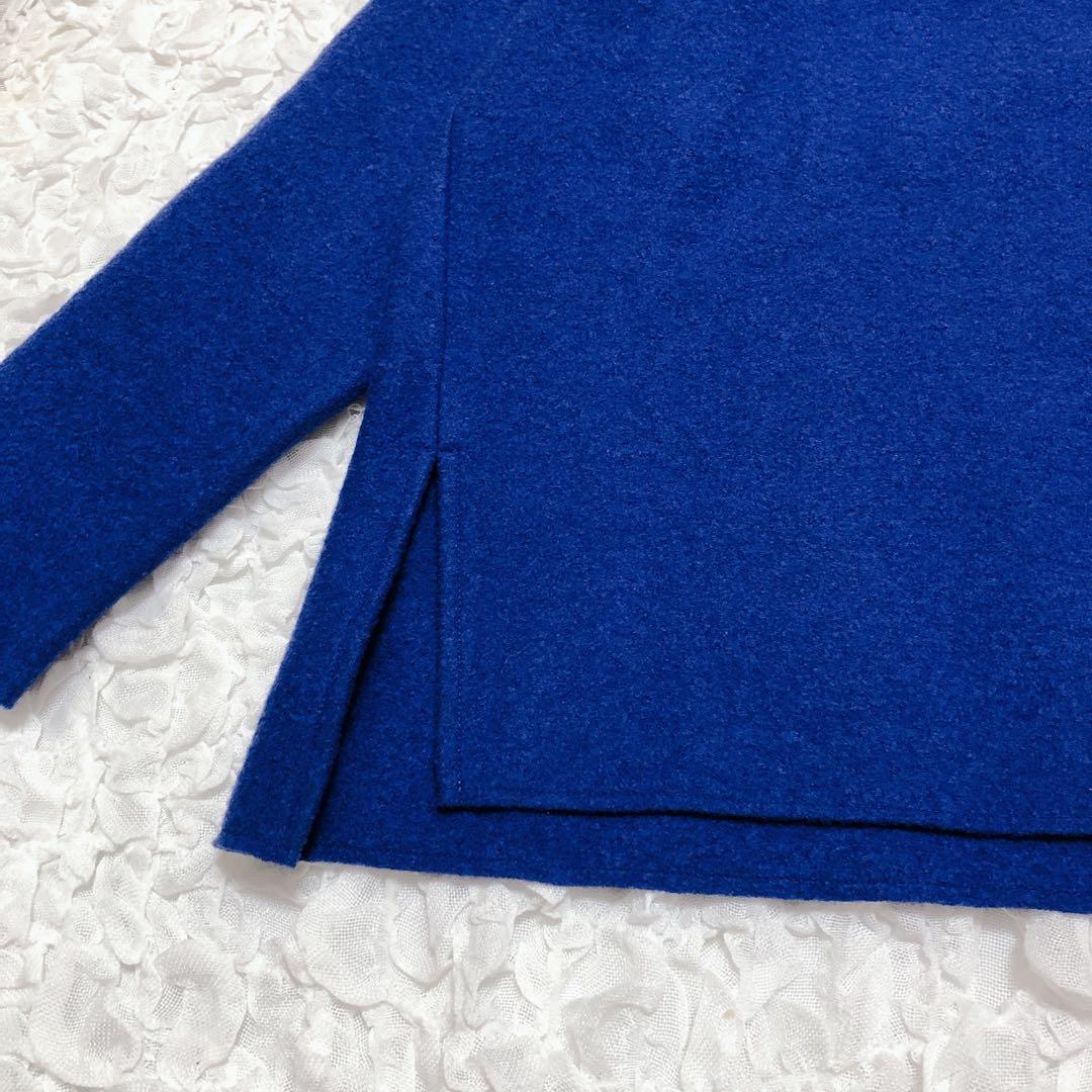 BEARDSLEY ビアズリー　ブルー　青　ウール圧縮プルオーバー　サイズF