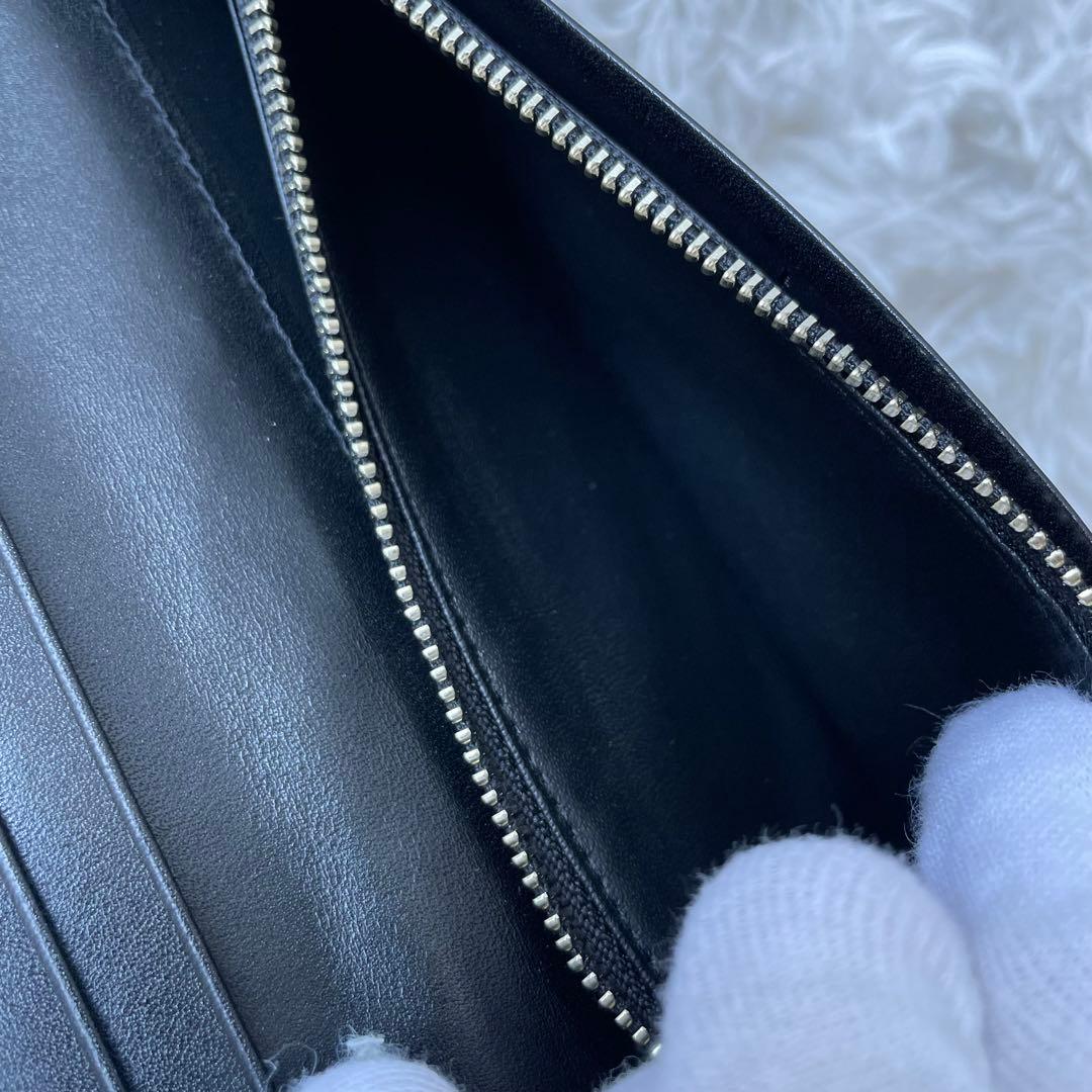 【未使用級】プレリーギンザ 長財布 エレファントレザー ブラック 定価49500