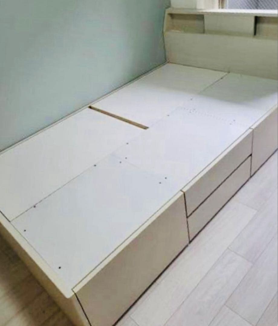 ニトリ　シングルベッドフレーム アザン 照明付　大容量収納　指定地域送料無料