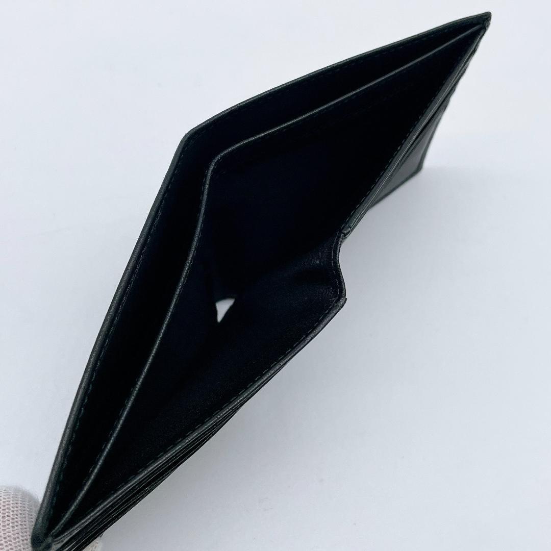 LOEWE 二つ折り財布 ナッパレザー アナグラム ブラック e789