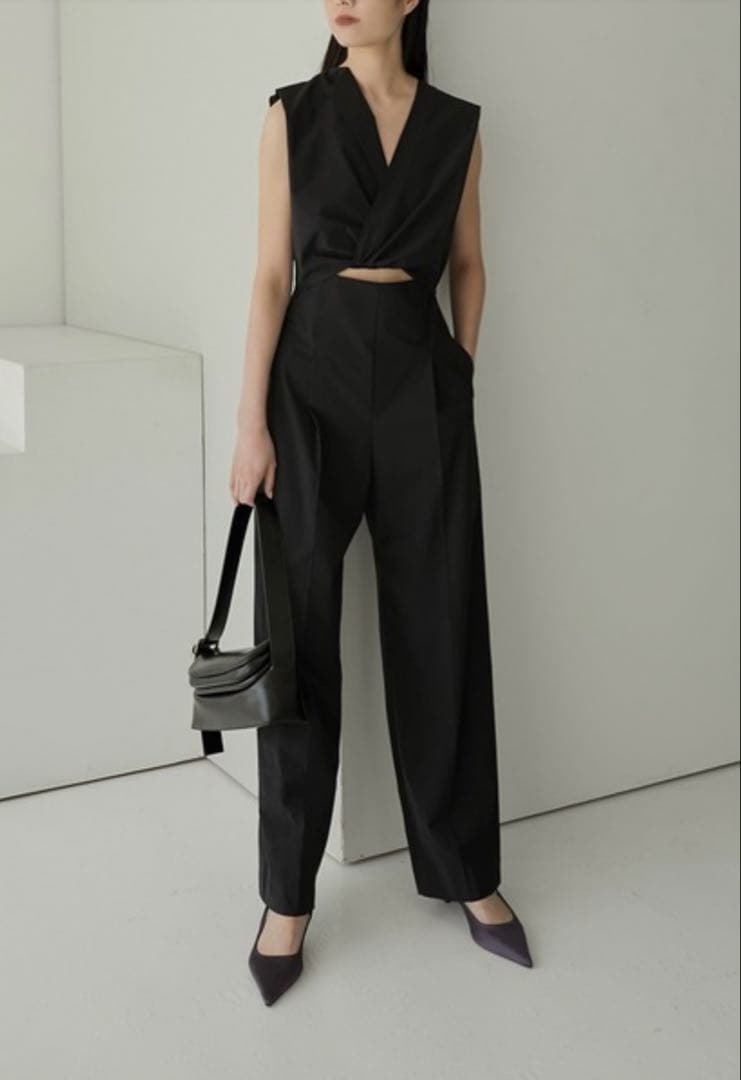 サロペット・オーバーオール・オールインワン LECIELBLEU Front Twist Jumpsuit