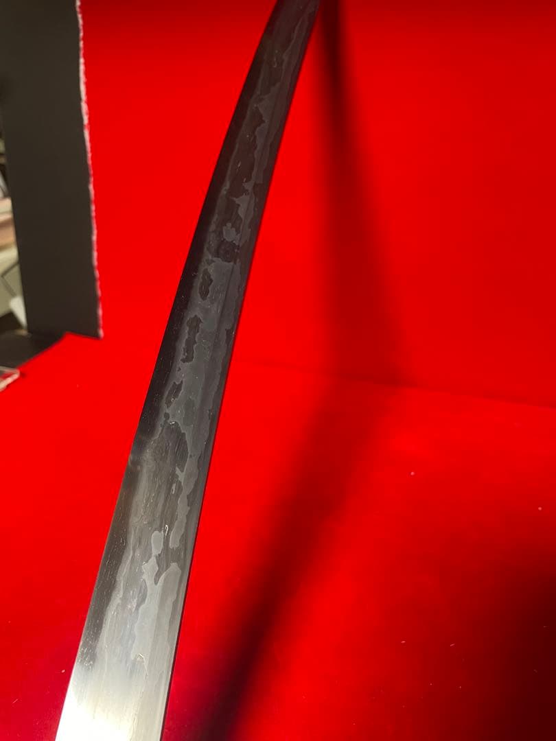 01475 包丁　マグロ包丁　玉鋼製　刃文綺麗　墨流し　切味抜群　未使用品