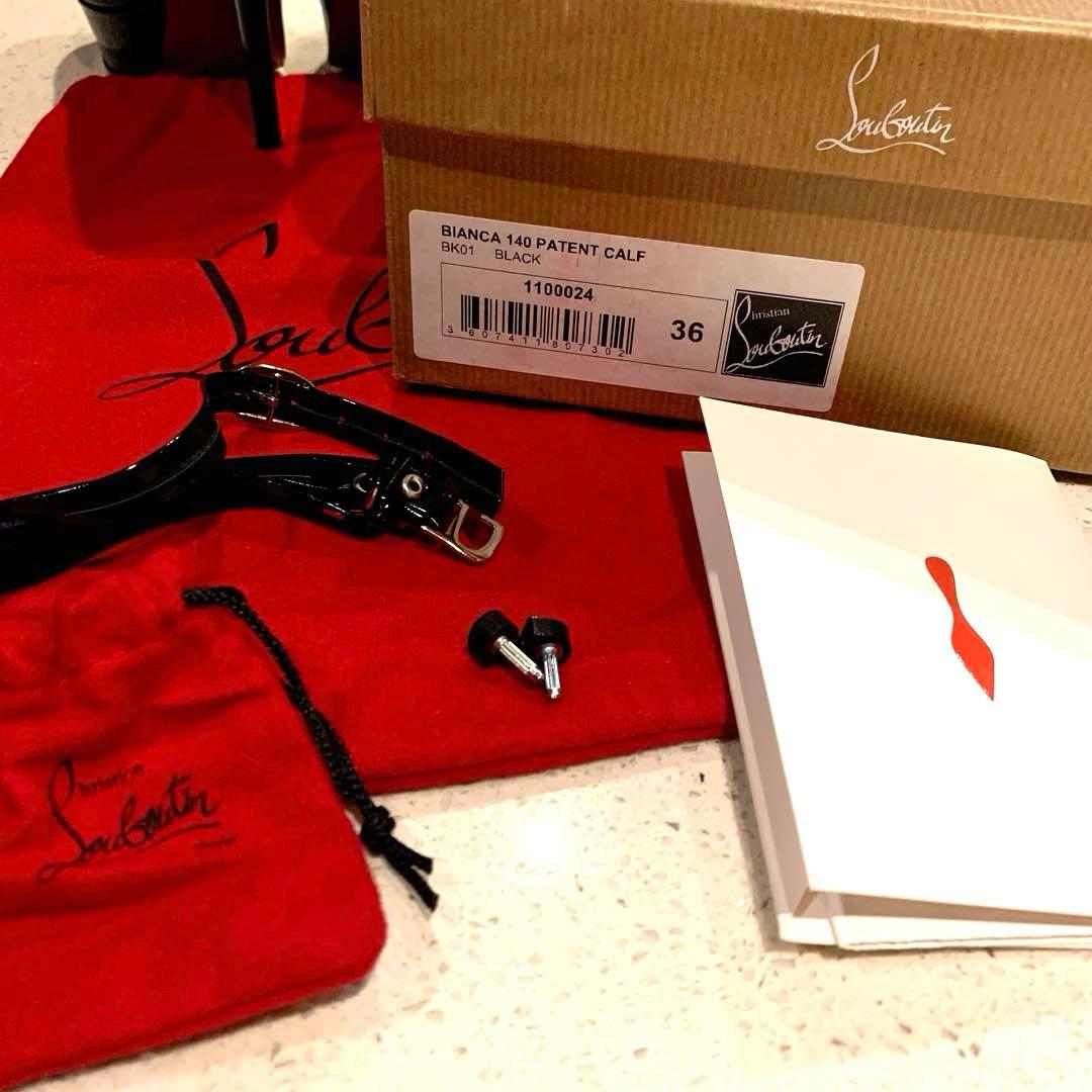 S*S様 ルブタン ビアンカ 黒 エナメル 23cm