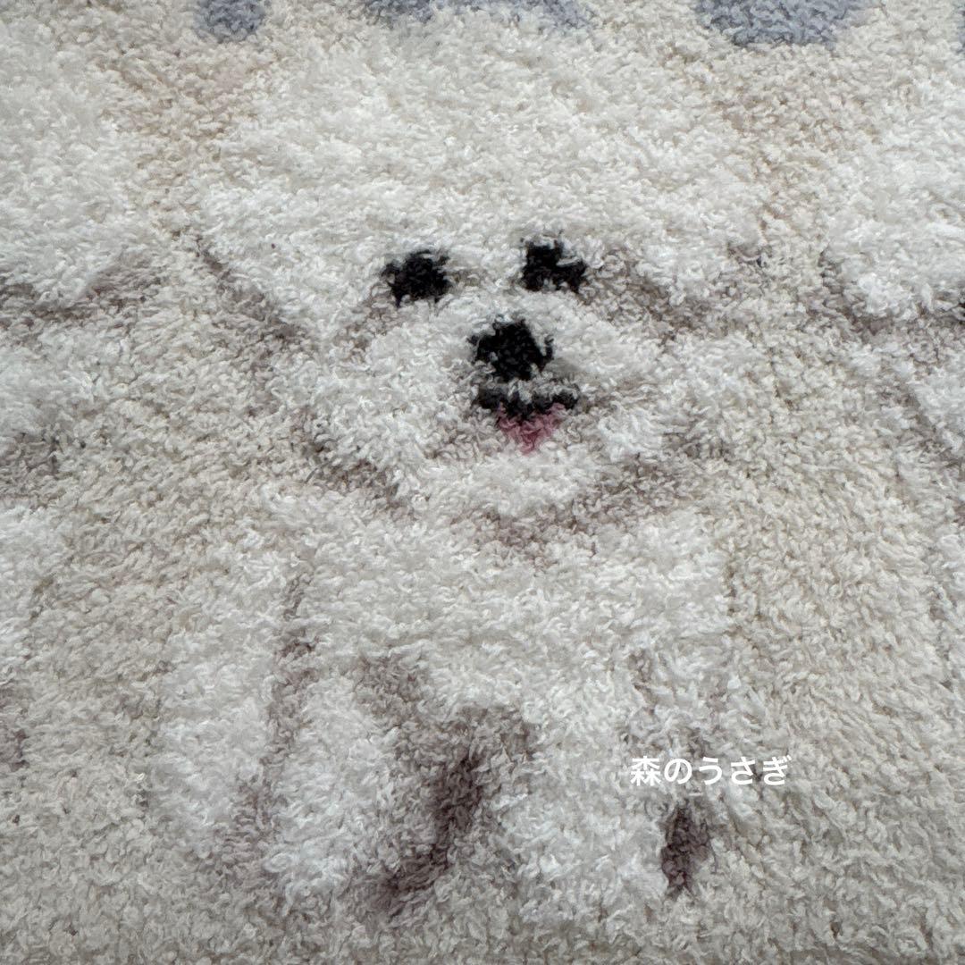 ジェラートピケ　ビションフリーゼ モチーフジャガードフード付きロングワンピース