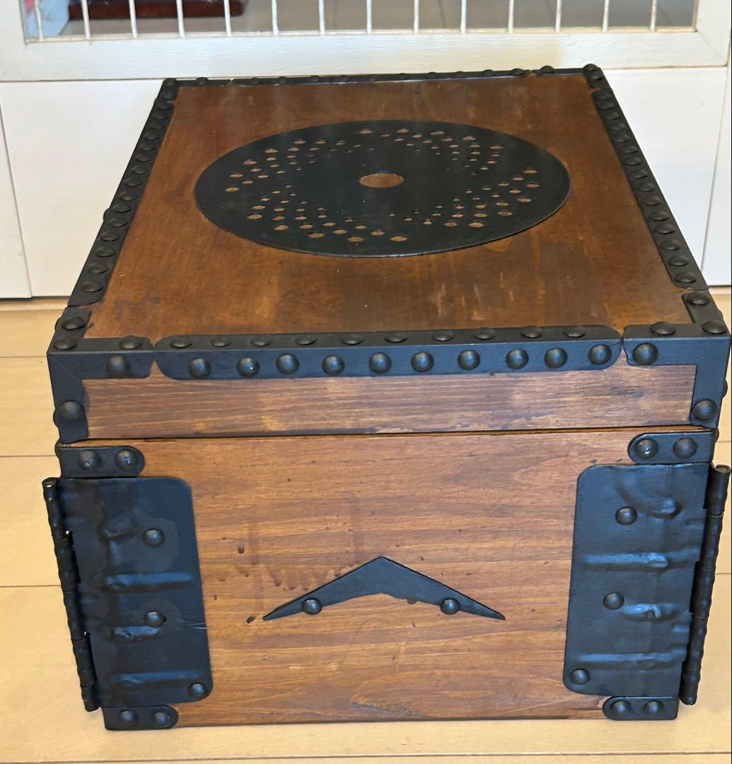 アンティーク調　銭箱　カラクリ二重底