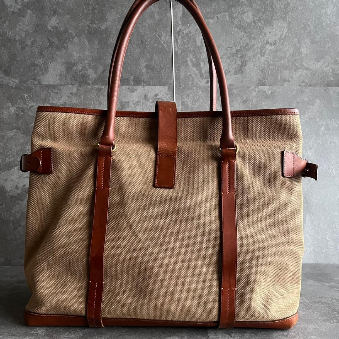 ⭐️土屋鞄⭐️ツチヤカバン 帆布×レザー トートバッグ A4収納 通勤 通学 茶