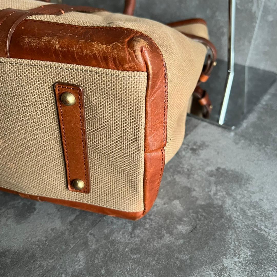 ⭐️土屋鞄⭐️ツチヤカバン 帆布×レザー トートバッグ A4収納 通勤 通学 茶