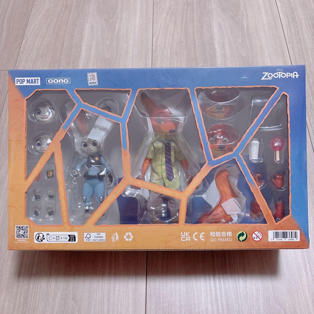 POPMART GONG【ズートピア】ニック ジュディ アクションフィギュア