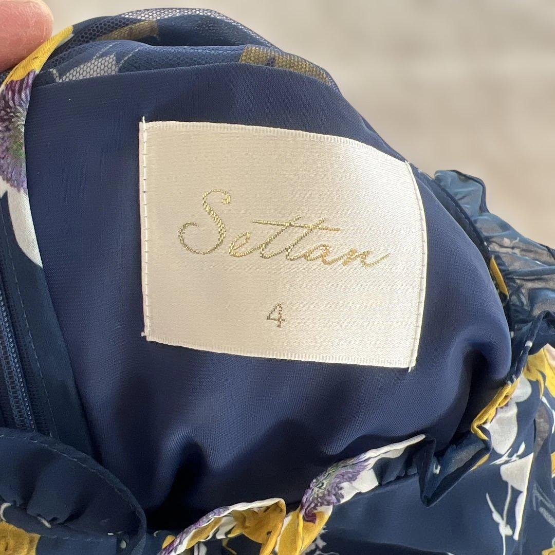 エルケイ　sugar キャバドレス　ネイビー花柄フリルティアードワンピース