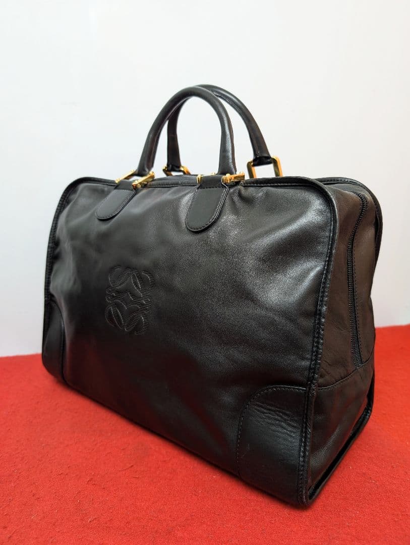 美品 極希少！ロエベ LOEWE アナグラム ボストン ハンドバッグ アマソナ