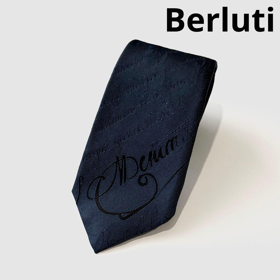 Berluti ベルルッティ カリグラフィ スクリット シルク ネクタイ