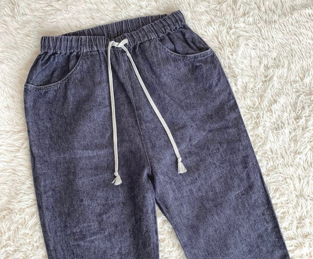 中川政七商店 リネンデニムイージーパンツ インディゴ 麻100% リネン 春夏