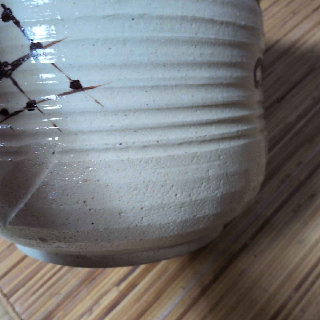 茶道具 蓋つき　水屋　水屋瓶　水がめ　織部　われ蓋つき　箱なし