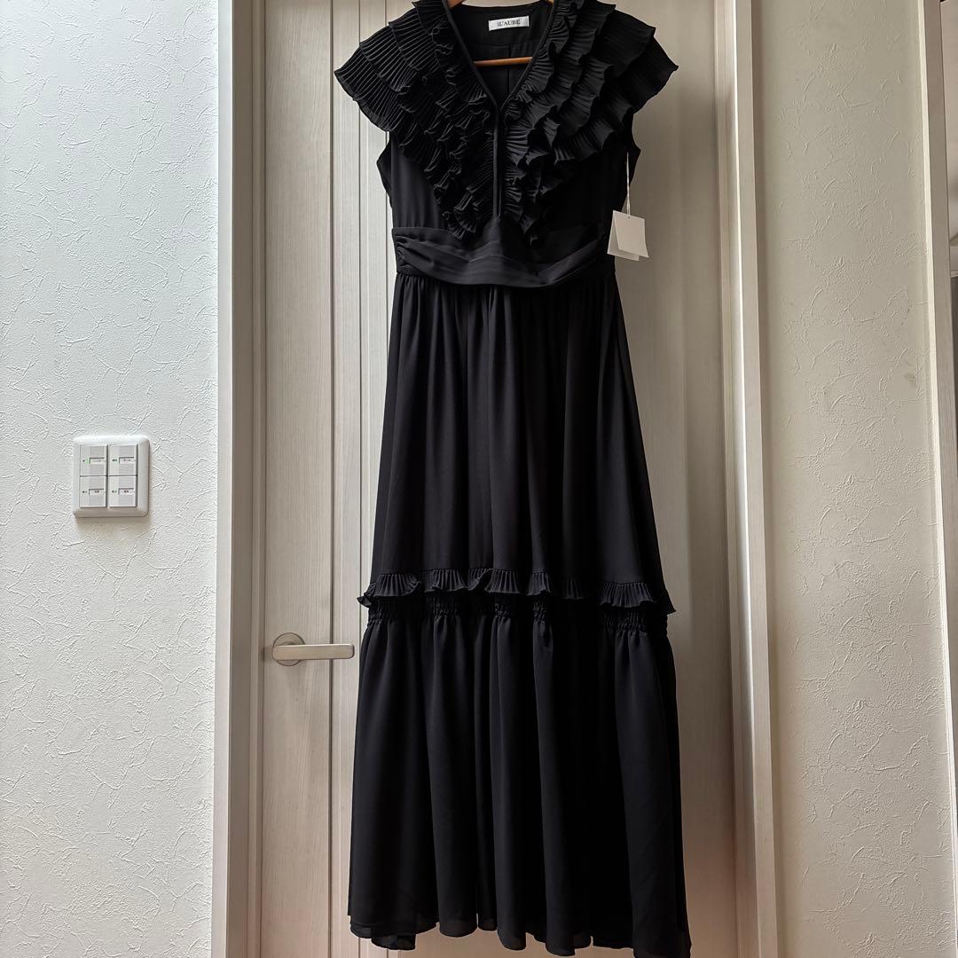 新品laubeblanc Pleats collar Chiffon Dress